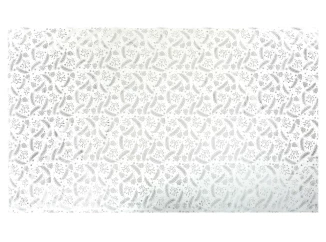 Vianočný obrus Perie a šišky 130x220 cm, strieborný