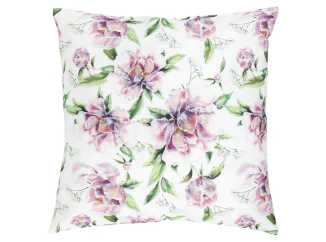 Dekoračný vankúš 45x45 cm, pivonky, zamatový