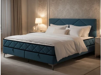 Posteľ Parana 180x200 cm, modrá aqua zamatová látka