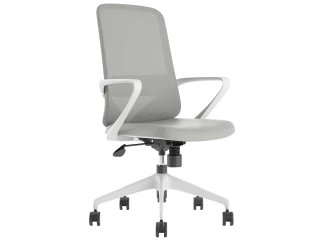 Kancelárska stolička s podpierkami rúk Makarea, svetlo šedá
