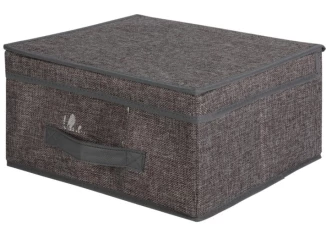 Úložný box s vekom 30x28 cm, šedý