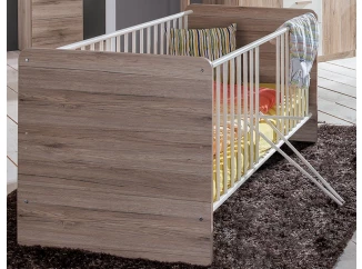 Detská postieľka Cariba 70x140 cm, dub san remo/biela