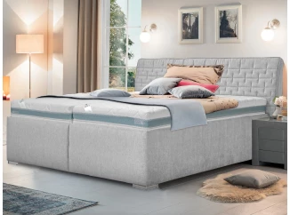 Posteľ Rita 180x200 cm, svetlo šedá látka