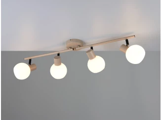 Stropné osvetlenie Boba, béžová, 4 svietidlá