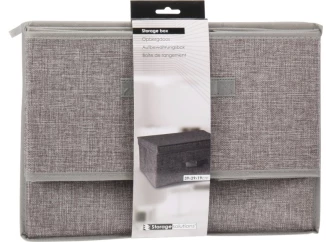 Úložný box s vekom Homestyling 39x29 cm, šedý