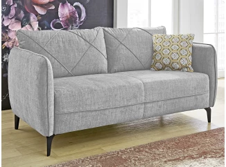 Dvojsedák Novara, šedá látka