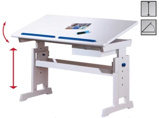 Polohovateľný písací stôl Baru, menitelná farba záražky