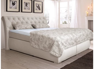 Posteľ boxspring Agnes 180x200 cm, krémová látka