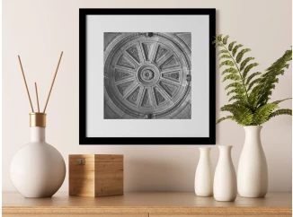 Rámovaný obraz 30x30 cm, čiernobiely