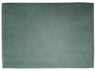 Kúpeľňová predložka Ocean, BIO bavlna, tmavo zelená, 50x70 cm