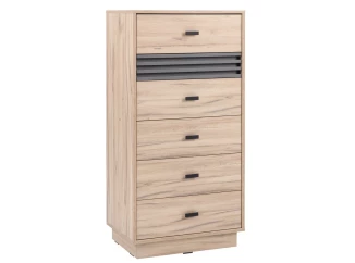 Komoda so zásuvkami Almo, 60 cm, dub estana/antracit