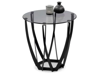 Stolík Maya, 50 cm, šedé sklo