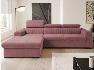 Rohová sedačka Sansa, staroružová látka, ľavý roh