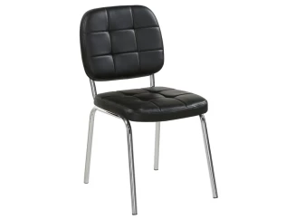 Jedálenská stolička Emilia, čierna ekokoža