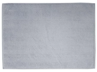 Kúpeľňová predložka Ocean, BIO bavlna, strieborná, 50x70 cm