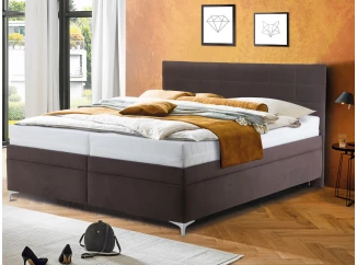 Posteľ Izolda 180x200 cm, hnedá látka