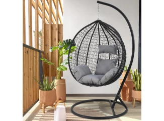 Závesné kreslo Izeda, čierne