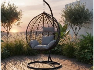 Závesné kreslo Izeda, čierne