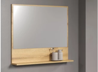 Zrkadlo s policou Pure Bliss 80 cm, dub evoke