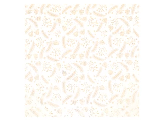 Vianočný obrus Perie a šišky 80x80 cm, zlatý