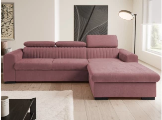 Rohová sedačka Sansa, staroružová látka, pravý roh
