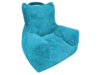 Detské kreslo Tobi Plus,tyrkysová štruktúrovaná látka