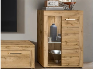 Stojacia/závesná vitrína Jana, 60 cm, dub wotan