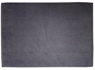 Kúpeľňová predložka Ocean, BIO bavlna, antracitová, 50x70 cm