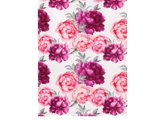 Behúň na stôl Ružové pivonky, 150x40 cm