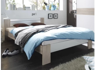 Posteľ Vega 140x200 cm, dub sonoma/biela