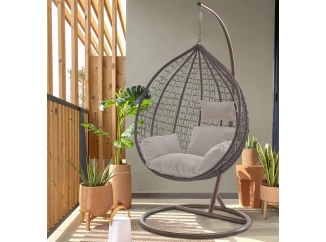 Závesné kreslo Izeda, hnedé