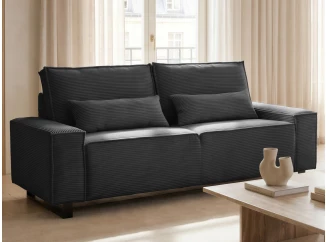 Dvojmiestna pohovka Cassino, antracitová štruktúrovaná látka