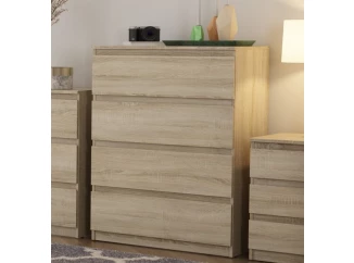 Komoda so 4 zásuvkami Carlos, dub sonoma, 75 cm