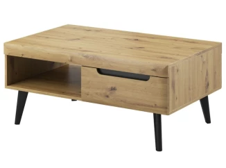 Konferenčný stolík so zásuvkami Nordi, dub artisan