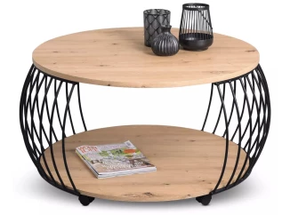 Okrúhly konferenčný stolík Peking 80 cm, dub artisan