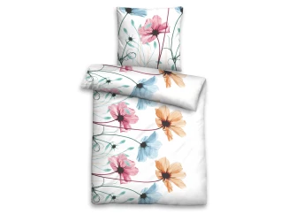 Mikrosaténové obliečky Flora, kvetované, 140x200 cm
