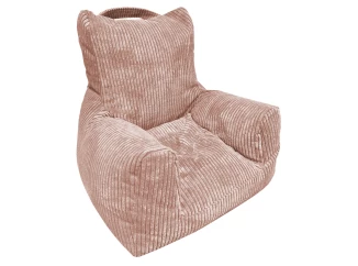 Detské kreslo Tobi Plus, ružová štruktúrovaná látka