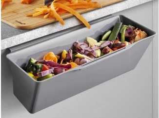 Závesný kôš na bioodpad Cleantex, šedý