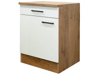 Dolná kuchynská skrinka Avila, dub lancelot / krémová, šírka 60 cm