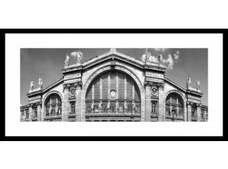 Rámovaný obraz Gare du Nord 80x40 cm, čiernobiely