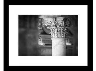 Rámovaný obraz Stĺp 30x24 cm, čiernobiely