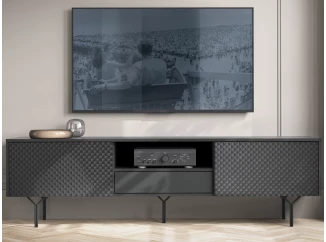 Široká TV skrinka Raven, čierna