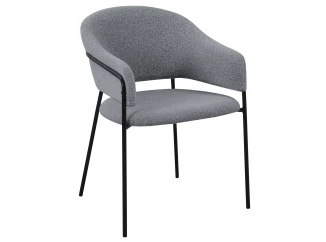 Jedálenská stolička Inga, holubia sivá štruktúrovaná látka