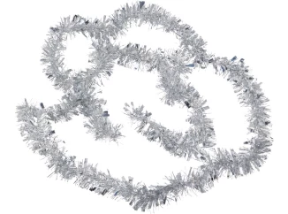 Vianočná reťaz 3 m, strieborná