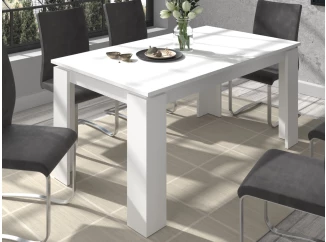 Rozkladací  jedálenský stôl Titan 160x90 cm, biely