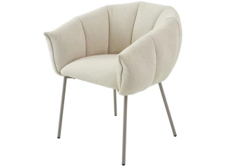 Jedálenská stolička Pina, béžová štruktúrovaná látka