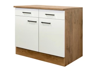 Dolná kuchynská skrinka Avila, dub lancelot/krémová, šírka 100 cm