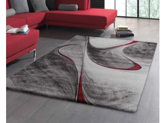 Koberec Brilliance 120x170 cm, červeno-šedé vlny