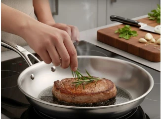 Panvica s ochrannou mriežkou Signature 24 cm, nerezová oceľ