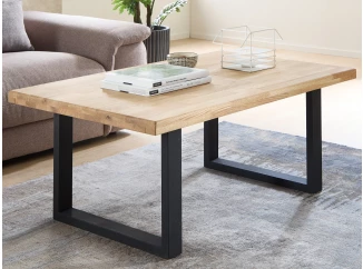 Konferenčný stolík z dubového dreva Chris U, 110x70 cm